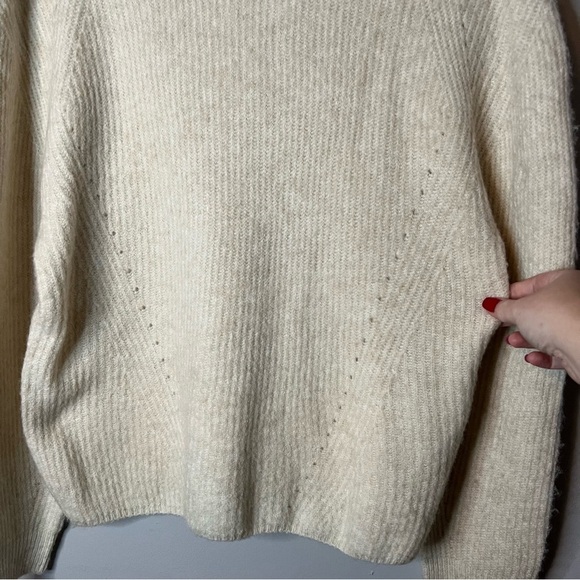 Women’s Topshop cream soft knit turtle neck pullover sweater size medium M - Picture 2 of 6